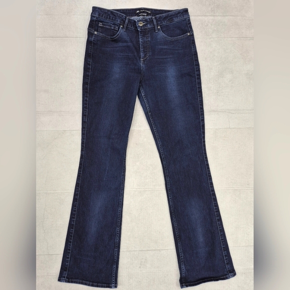 Lee Denim - Lee Riders Shape Illusions jeans women's 16 Long Blackened wash Slim Boot mid